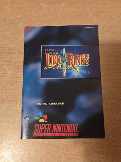 SNES Super Nintendo The Lord of The Rings Spielanleitung Instruction Booklet EUR