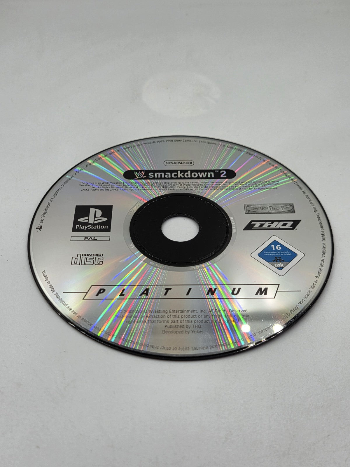 PS1 Playstation 1 WWF Smackdown 2 nur CD Disc only