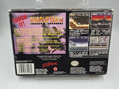 SNES Super Nintendo Choplifter III Rescue Survive Leer OVP Empty Box NTSC USA