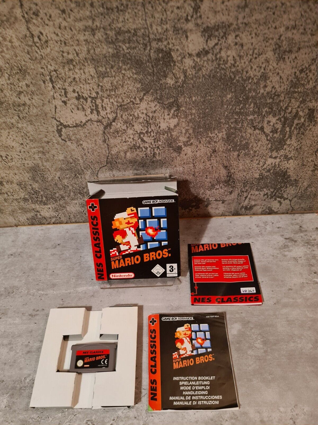 Nintendo Gameboy Advance Super Mario Bros. mit OVP und Anleitung EUR - T-Retro-Games 
