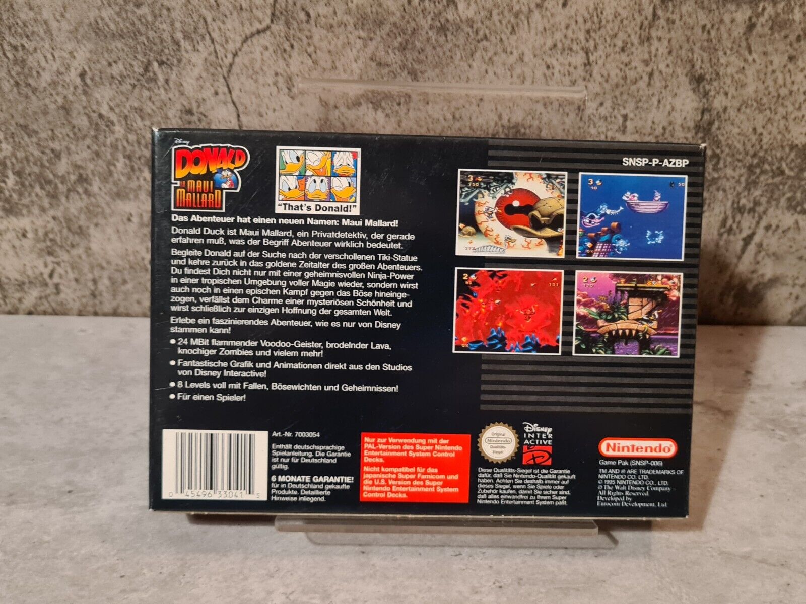 SNES Super Nintendo Donald in Maui Mallard New Old Stock Neu unbenutzt - T-Retro-Games 