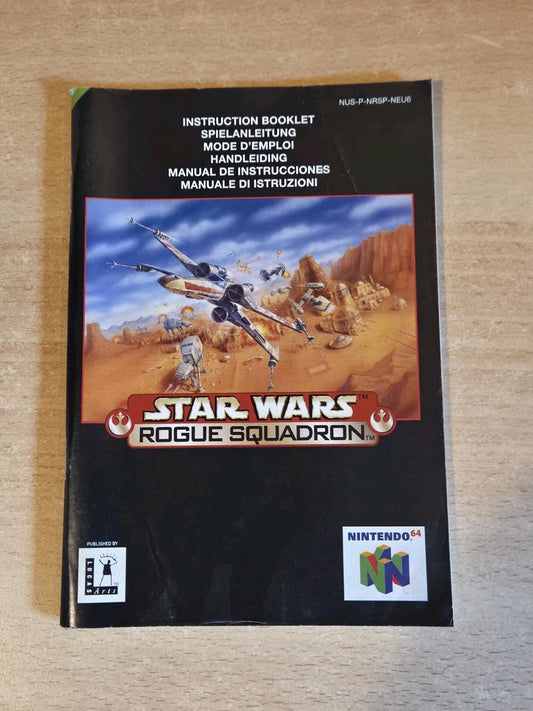 N64 Nintendo 64 Star Wars Rogue Squadron Instruction Booklet EUR
