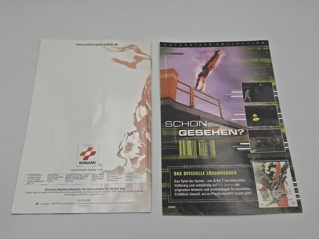 PS2 Metal Gear Solid 2 Sons of Liberty mit OVP+Anleitung  + Bonus DVD Deutsch 