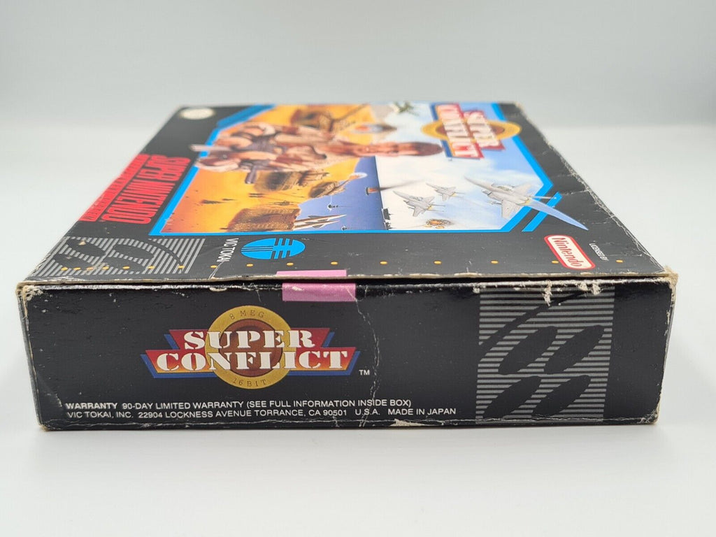 SNES Super Nintendo Super Conflict mit OVP und Anleitung NTSC USA - T-Retro-Games 