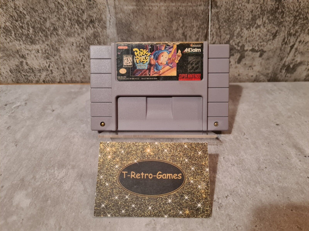 SNES Super Nintendo Porky Pig's Haunted Holiday NTSC USA Modul - T-Retro-Games 