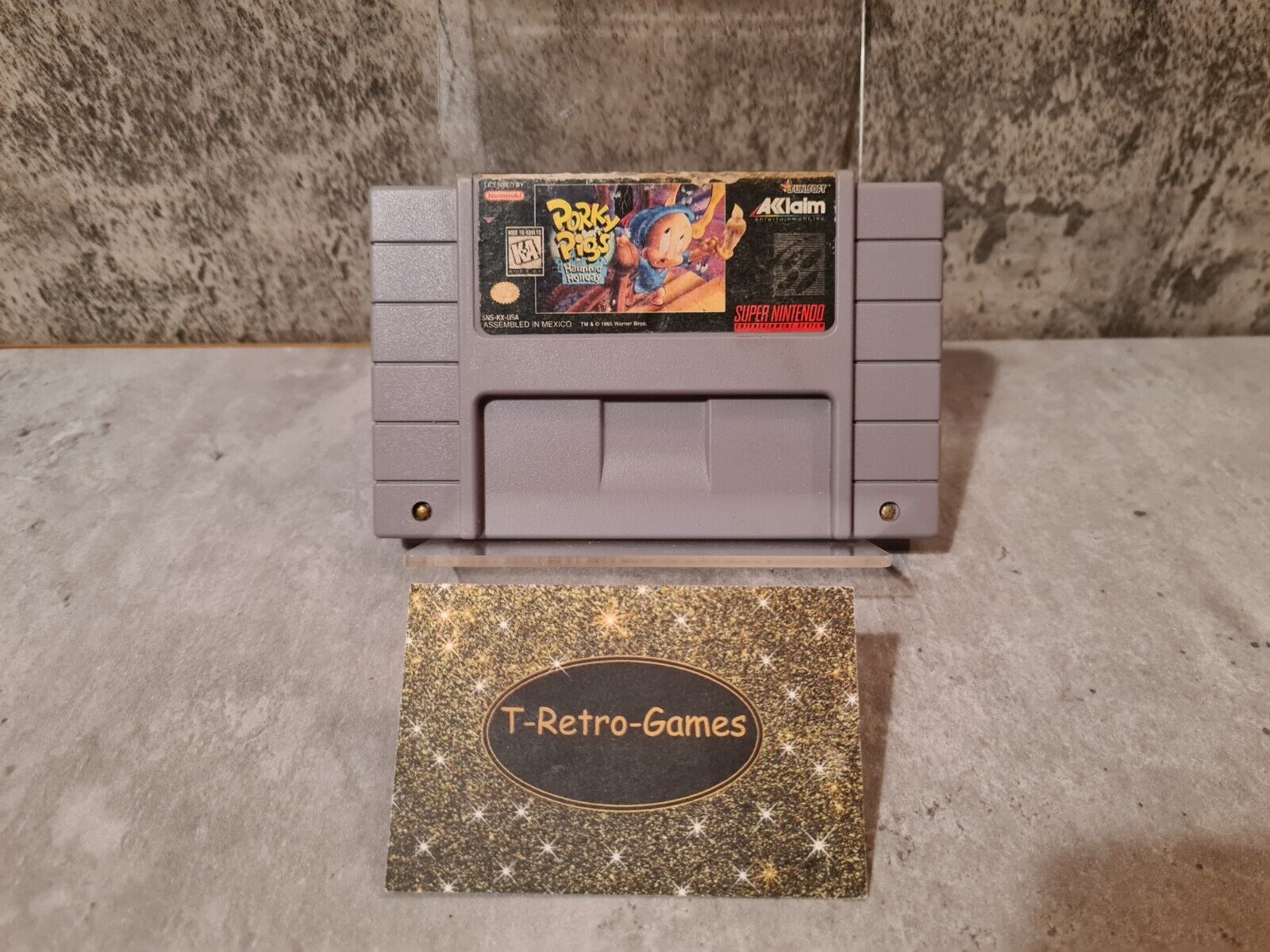SNES Super Nintendo Porky Pig's Haunted Holiday NTSC USA Modul - T-Retro-Games 