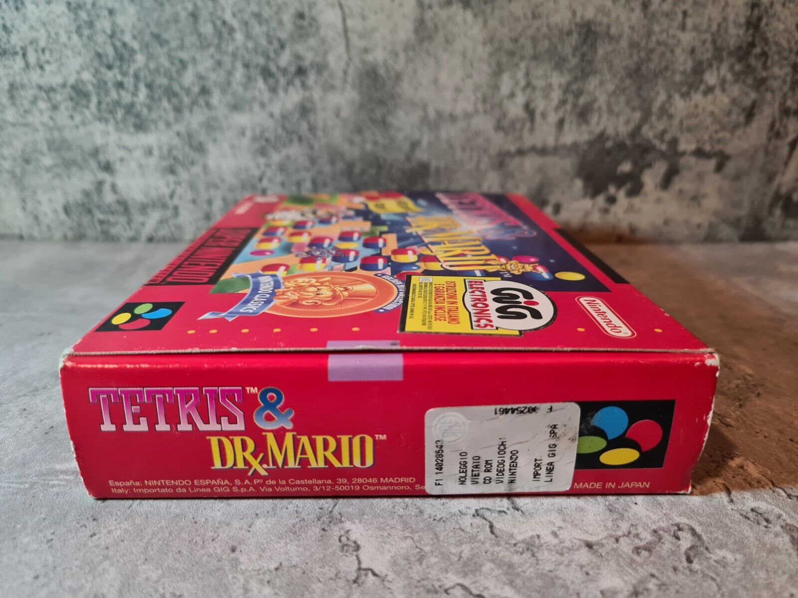 SNES Super Nintendo Tetris & Dr. Mario mit OVP und Anleitung ITA - T-Retro-Games 