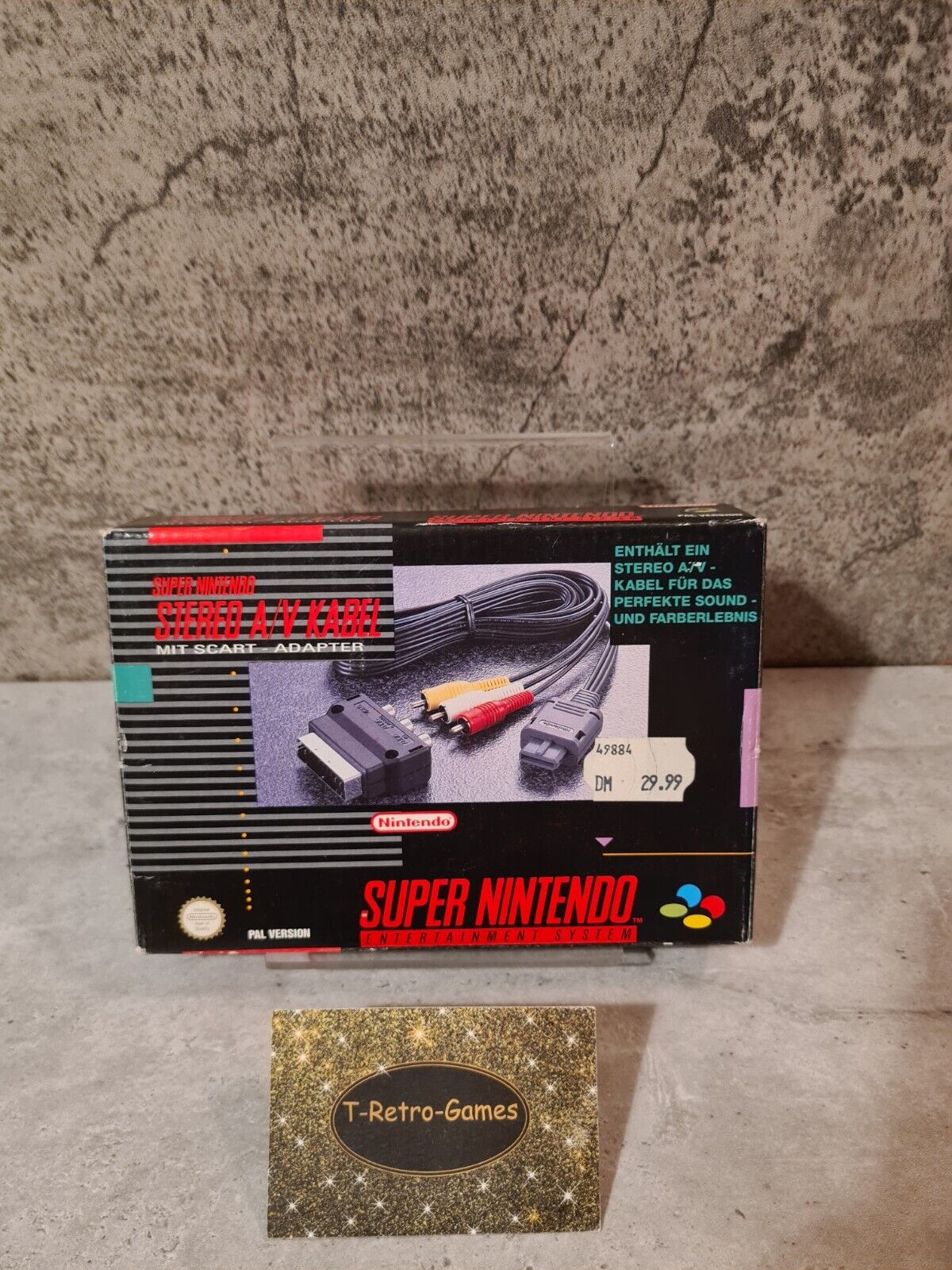 SNES Super Nintendo Stereo A/V Kabel OVP - T-Retro-Games 