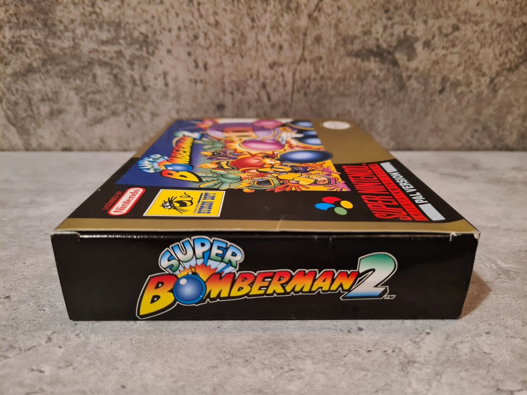 SNES Super Nintendo Super Bomberman 2 mit OVP und Anleitung NOE - T-Retro-Games 