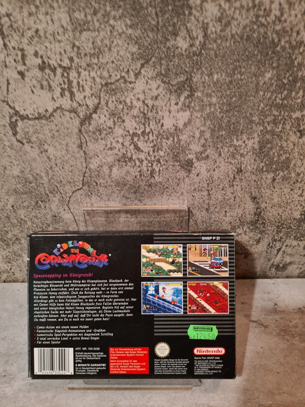 SNES Super Nintendo Kid Klown in Crazy Chase mit OVP und Anleitung NOE - T-Retro-Games 