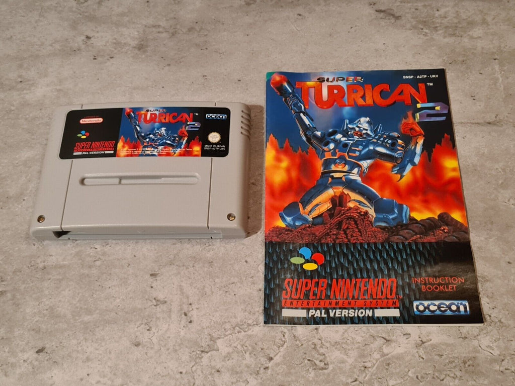 SNES Super Nintendo Super Turrican 2 mit OVP und Anleitung UKV - T-Retro-Games 