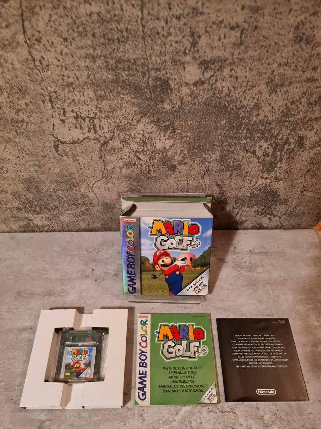 Nintendo Gameboy Color Mario Golf mit OVP und Anleitung EUR - T-Retro-Games 