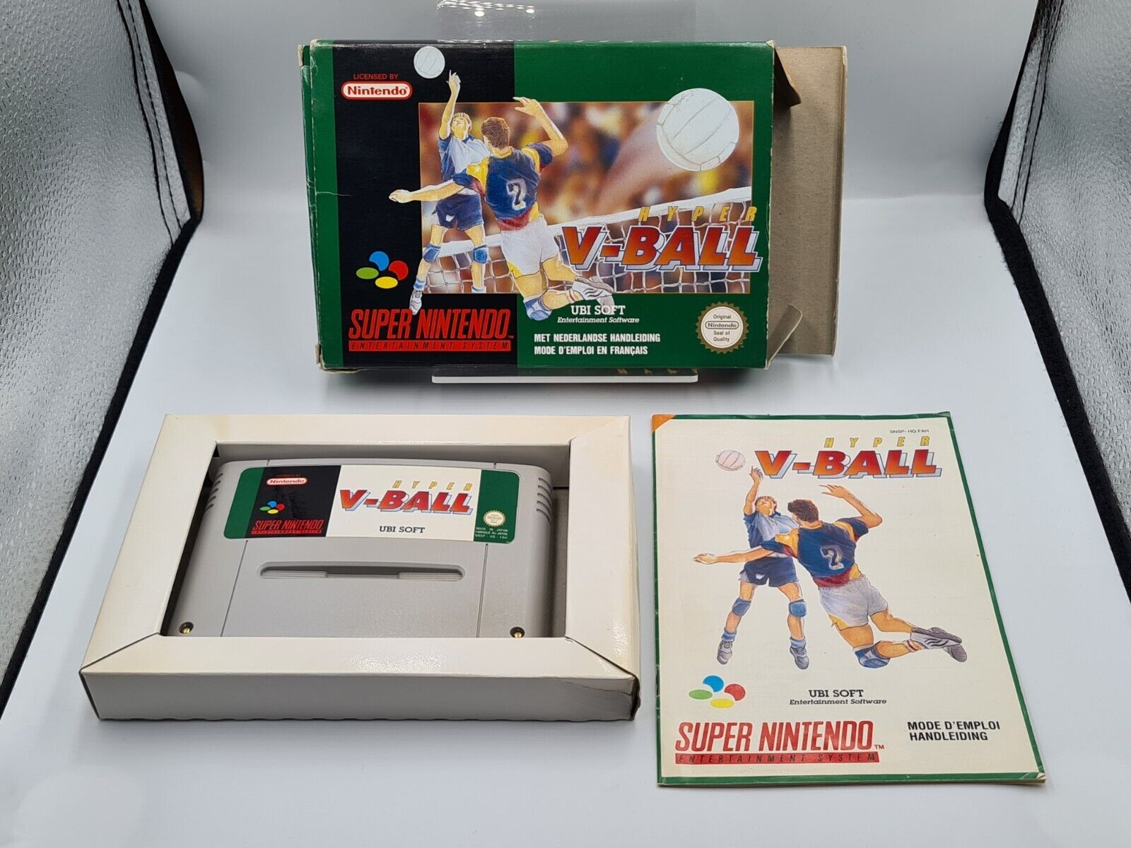 SNES Super Nintendo Hyper V-Ball mit OVP und Anleitung FAH - T-Retro-Games 