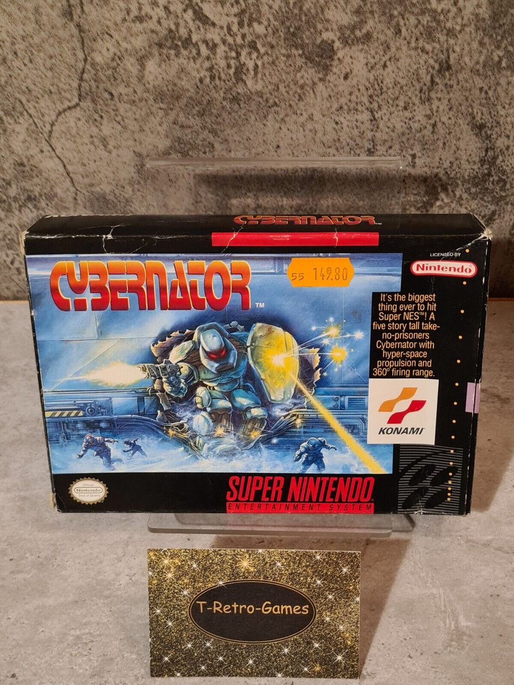 SNES Super Nintendo Cybernator mit OVP und Anleitung NTSC-USA - T-Retro-Games 