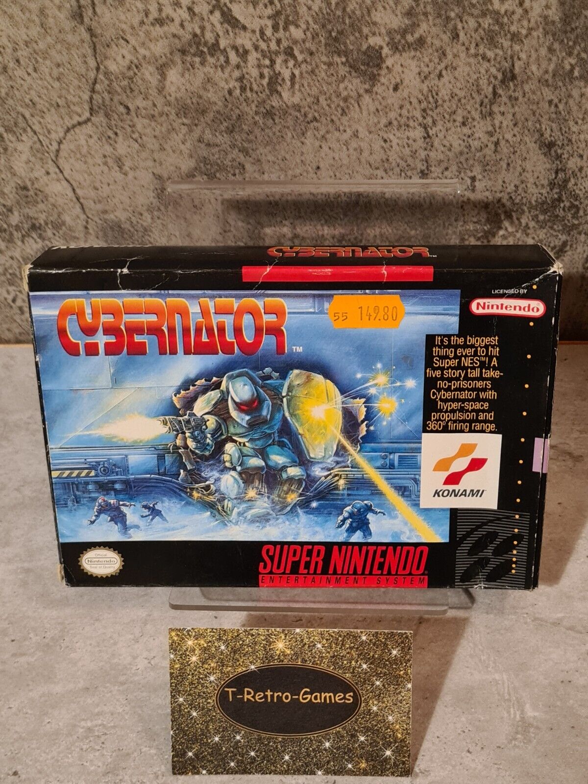 SNES Super Nintendo Cybernator mit OVP und Anleitung NTSC-USA - T-Retro-Games 