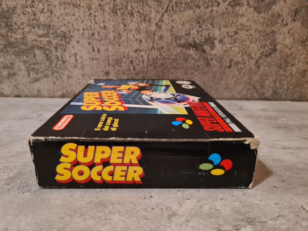 SNES Super Nintendo Super Soccer mit OVP und Anleitung ITA - T-Retro-Games 