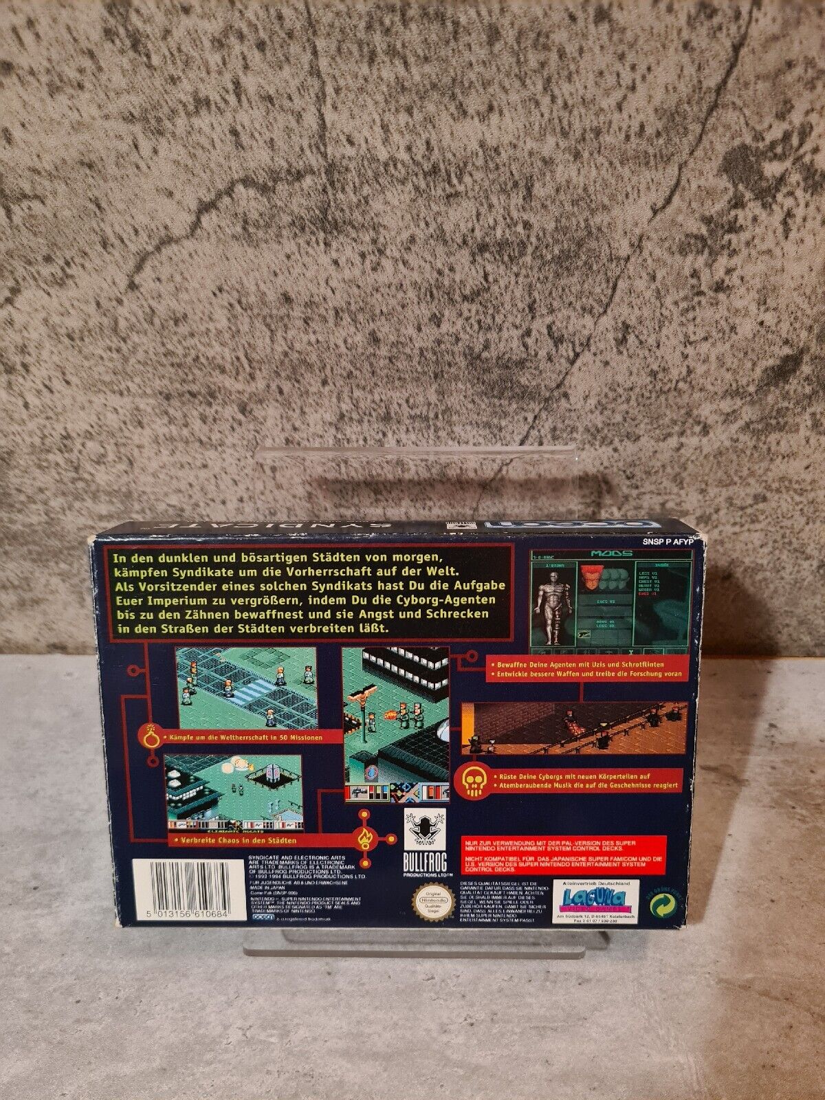 SNES Super Nintendo Syndicate mit OVP und Anleitung NOE - T-Retro-Games 