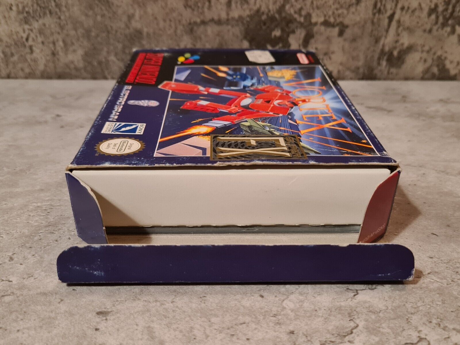 SNES Super Nintendo Vortex mit OVP und Anleitung EUR - T-Retro-Games 