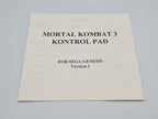 Sega Genesis Mortal Kombat 3 Kontrol Pad Version 1 Controller Joystick OVP