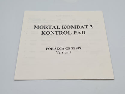 Sega Genesis Mortal Kombat 3 Kontrol Pad Version 1 Controller Joystick OVP