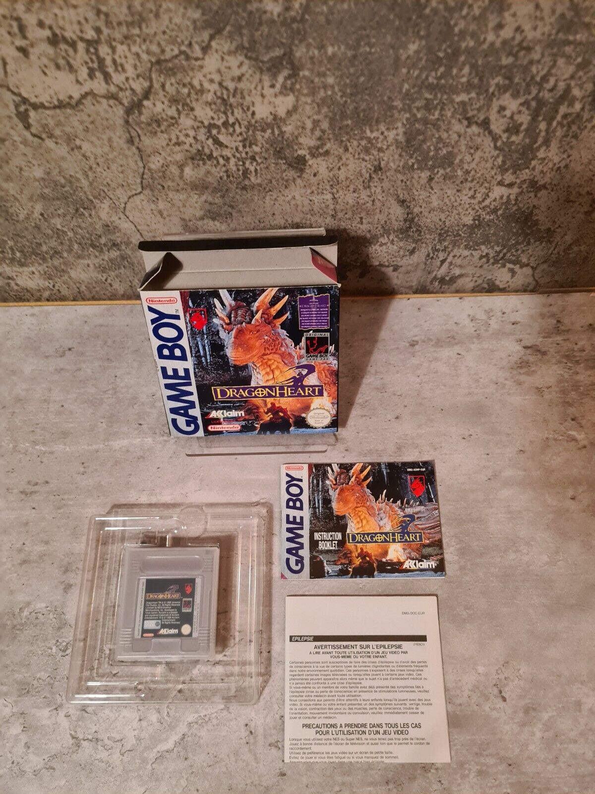 Game Boy Classic DragonHeart mit OVP und Anleitung EUR - T-Retro-Games 