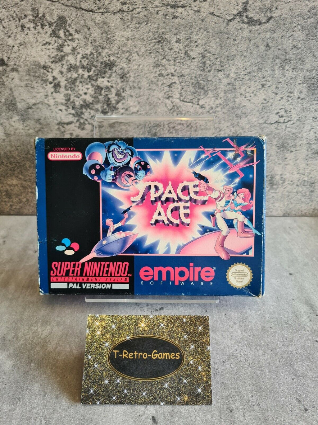 SNES Super Nintendo Space Ace mit OVP und Anleitung NOE - T-Retro-Games 