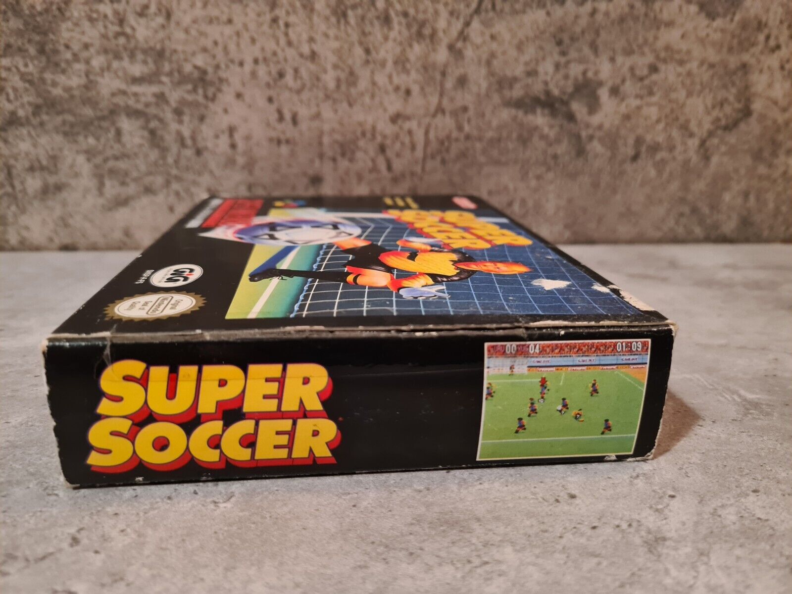 SNES Super Nintendo Super Soccer mit OVP und Anleitung ITA - T-Retro-Games 