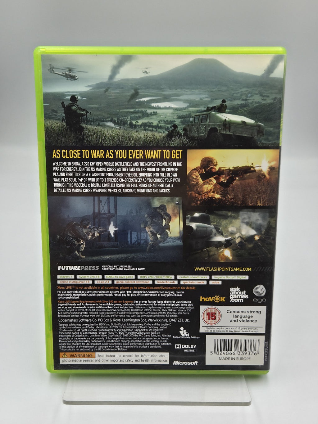 XBOX360 Spiel Operation Flashpoint Dragon Rising mit OVP und Anleitung Englisch