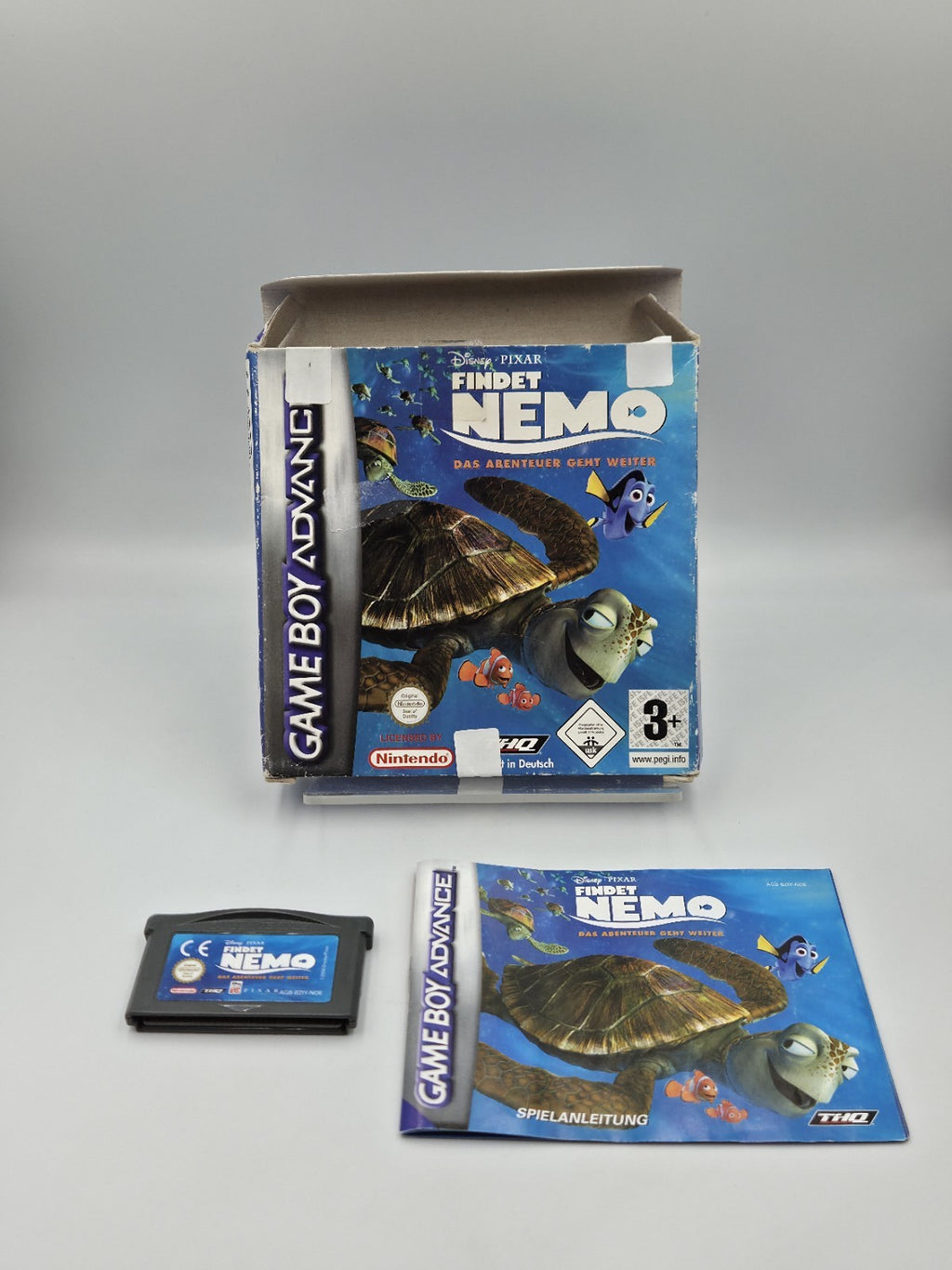 Game Boy Advance Findet Nemo Das Abenteuer Geht Weiter + OVP und Anleitung NOE