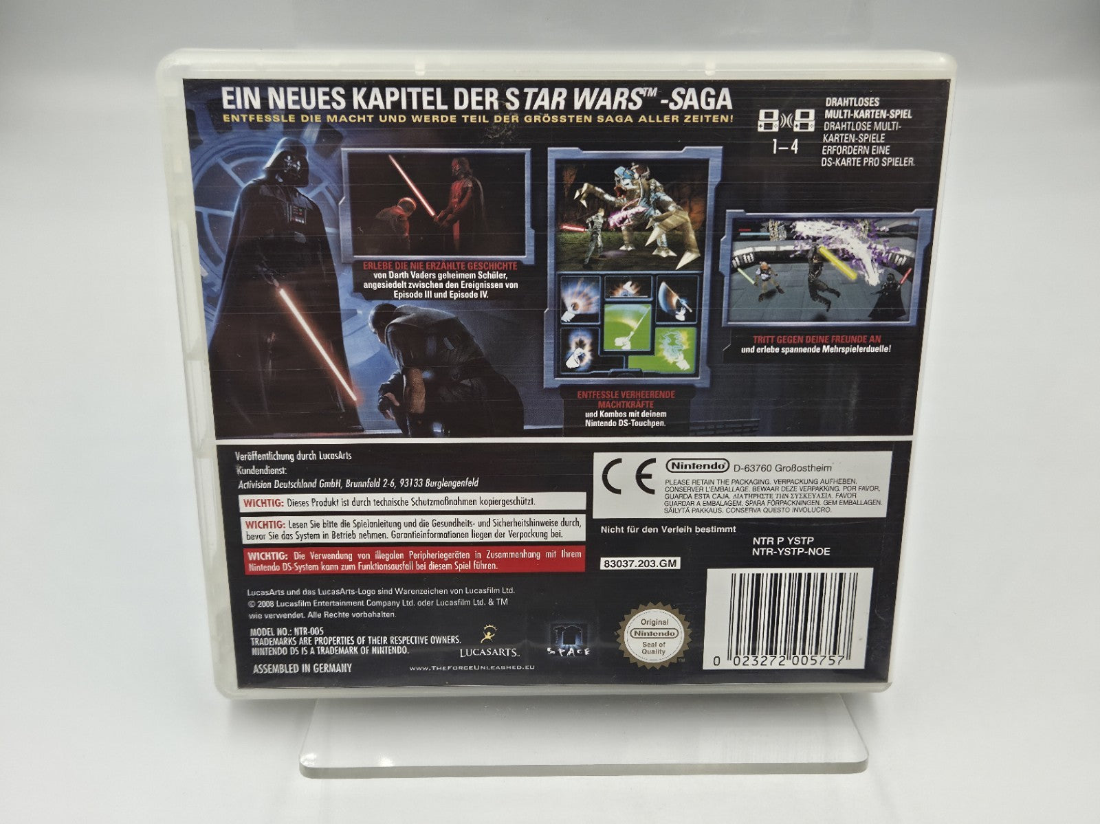 Nintendo DS Spiel Star Wars The Force Unleashed mit OVP und Anleitung NOE