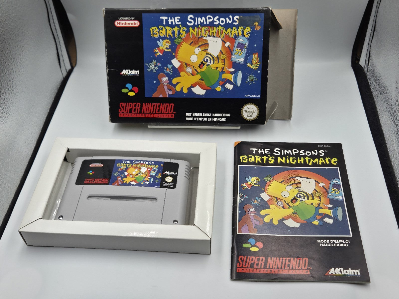 SNES Super Nintendo Spiel The Simpsons Bart's Nightmare + OVP und Anleitung FAH