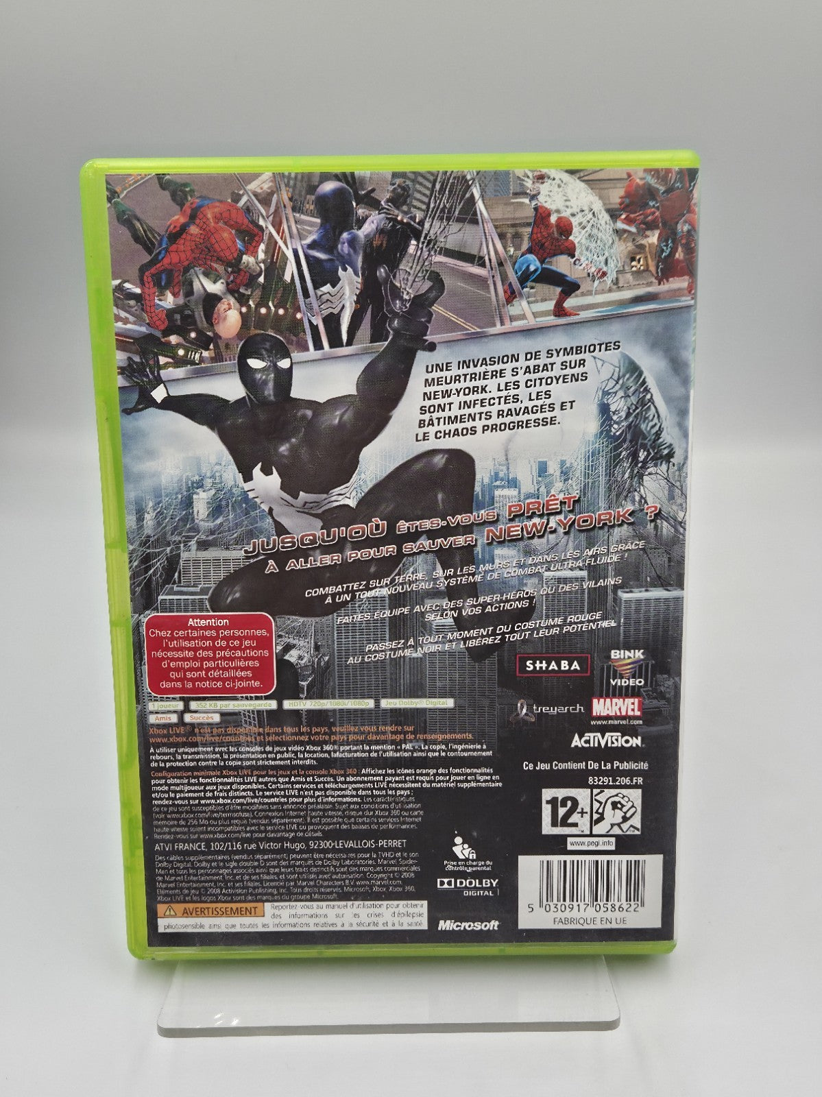 XBOX360 Spiel Spider-Man Le Regne des Ombres mit OVP und Anleitung Französisch