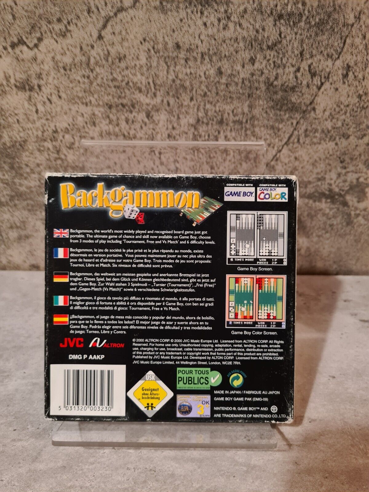Nintendo Game Boy Color Backgammon mit OVP und Anleitung EUR - T-Retro-Games 