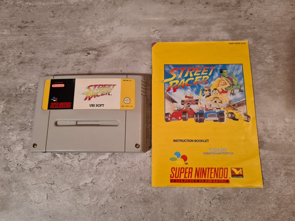 SNES Super Nintendo Street Racer mit OVP und Anleitung + Poster EUR - T-Retro-Games 