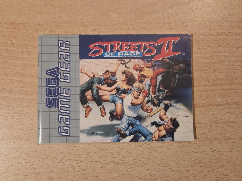 Sega Game Gear Streets of Rage II Instruction Booklet Spielanleitung