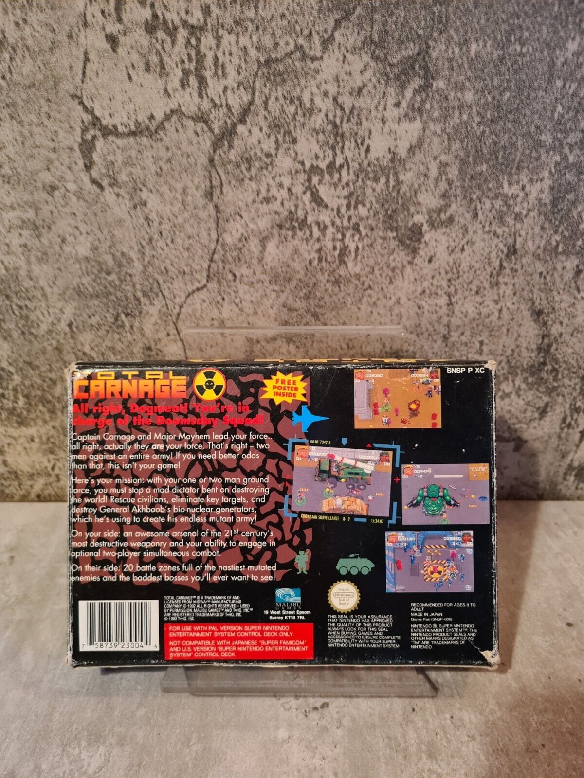 SNES Super Nintendo Total Carnage mit OVP und Anleitung UKV - T-Retro-Games 