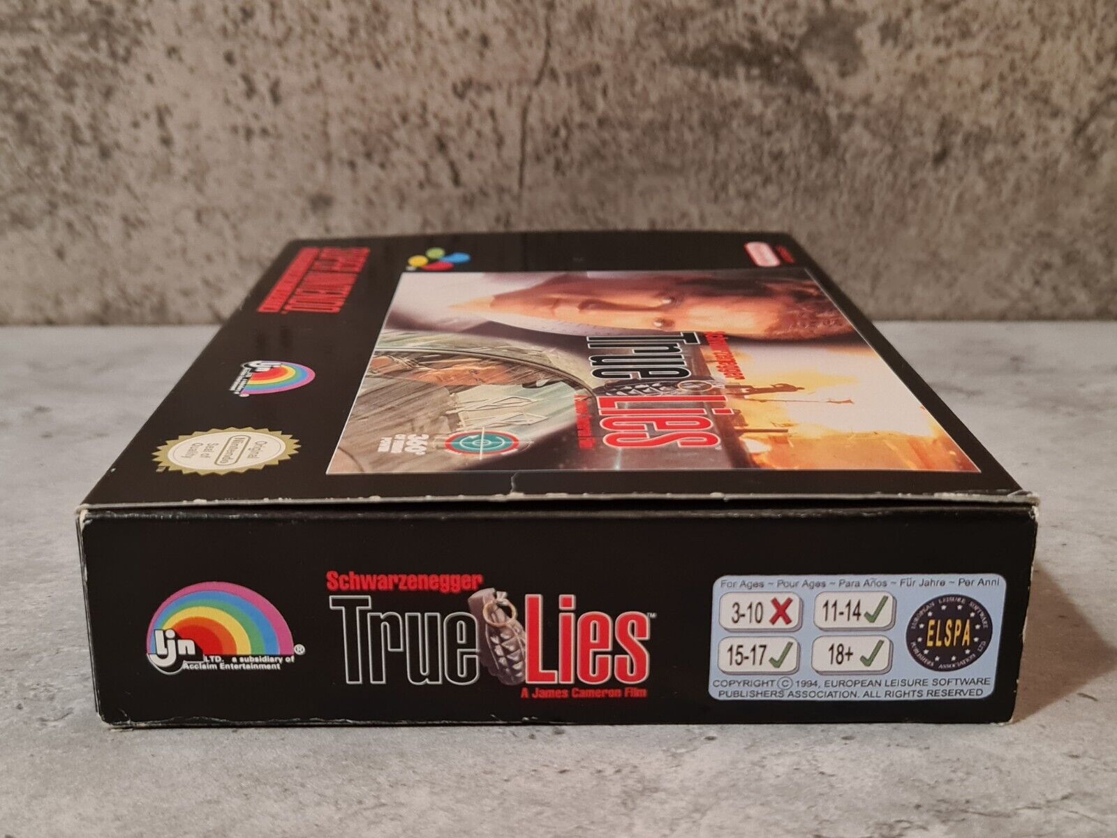 SNES Super Nintendo True Lies mit OVP und Anleitung NOE - T-Retro-Games 