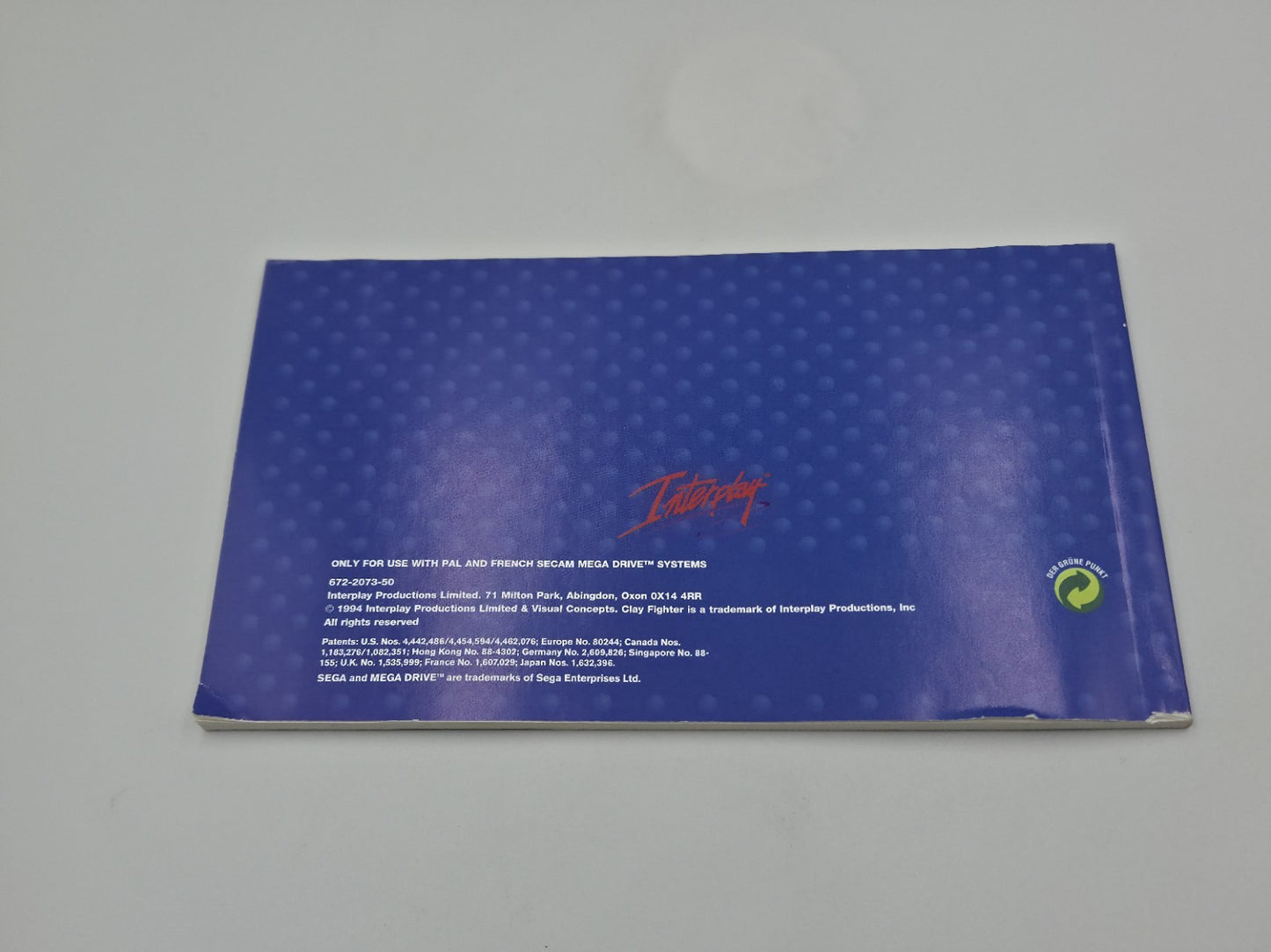 Sega Mega Drive Spiel Clay Fighter mit OVP und Anleitung Multi Language 