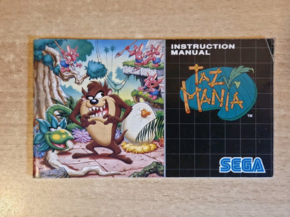 Sega Mega Drive Taz Mania Instruction Booklet 