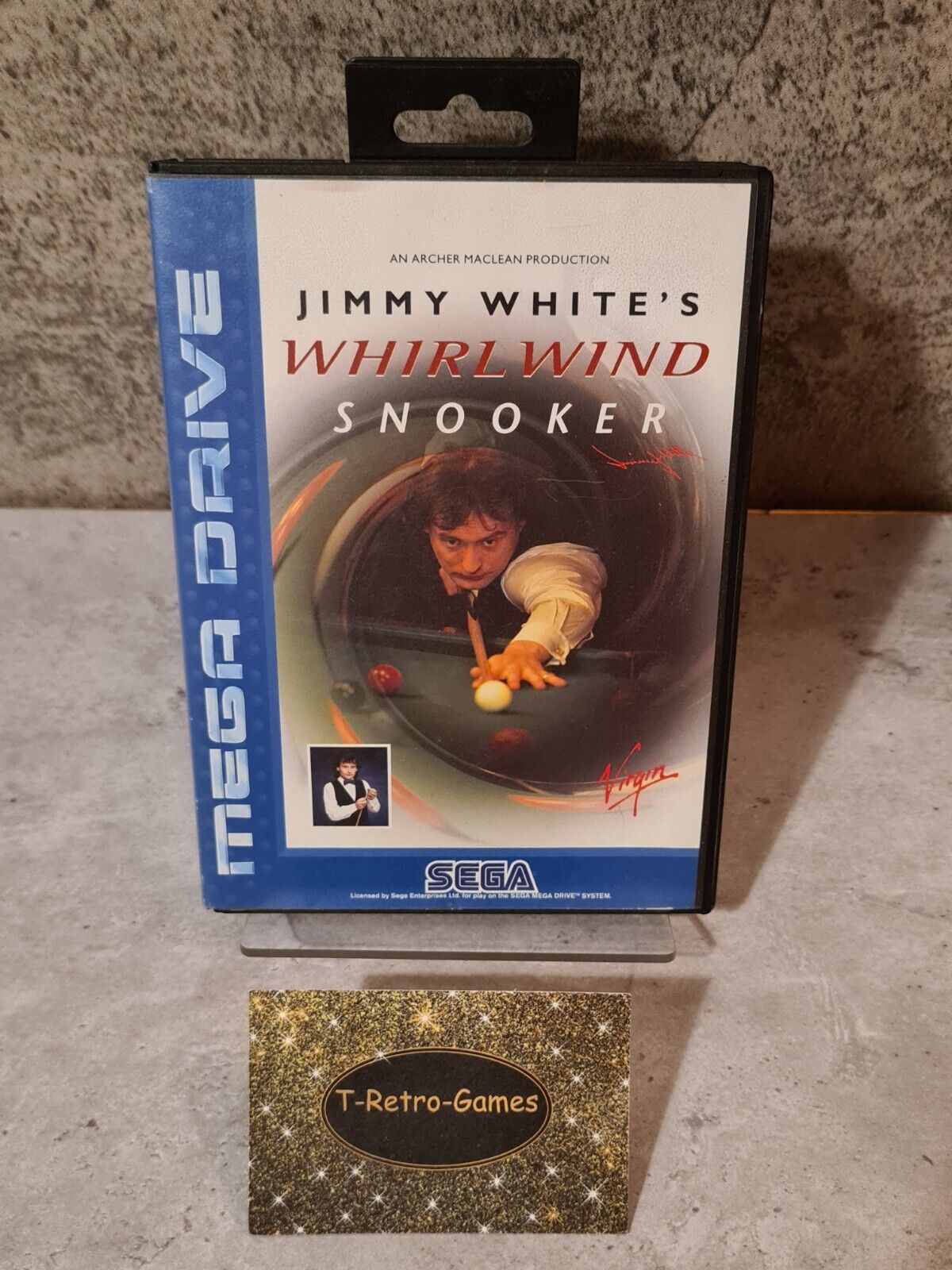 Sega Mega Drive Spiel Jimmy White's Whirlwind Snooker mit OVP und Anleitung - T-Retro-Games 