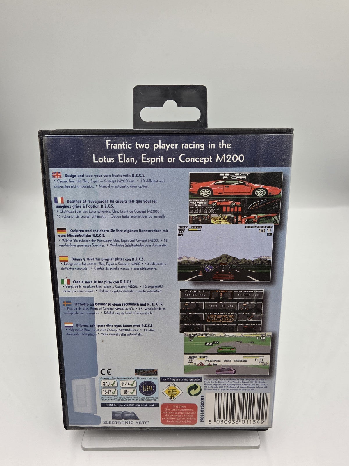 Sega Mega Drive Spiel Lotus II R.E.C.S. mit OVP und Anleitung Multilingual 