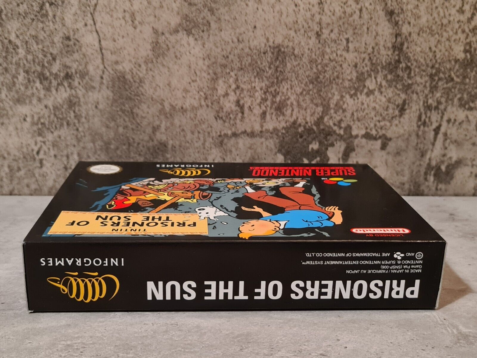 SNES Super Nintendo TinTin Prisoners of The Sun New Old Stock - T-Retro-Games 