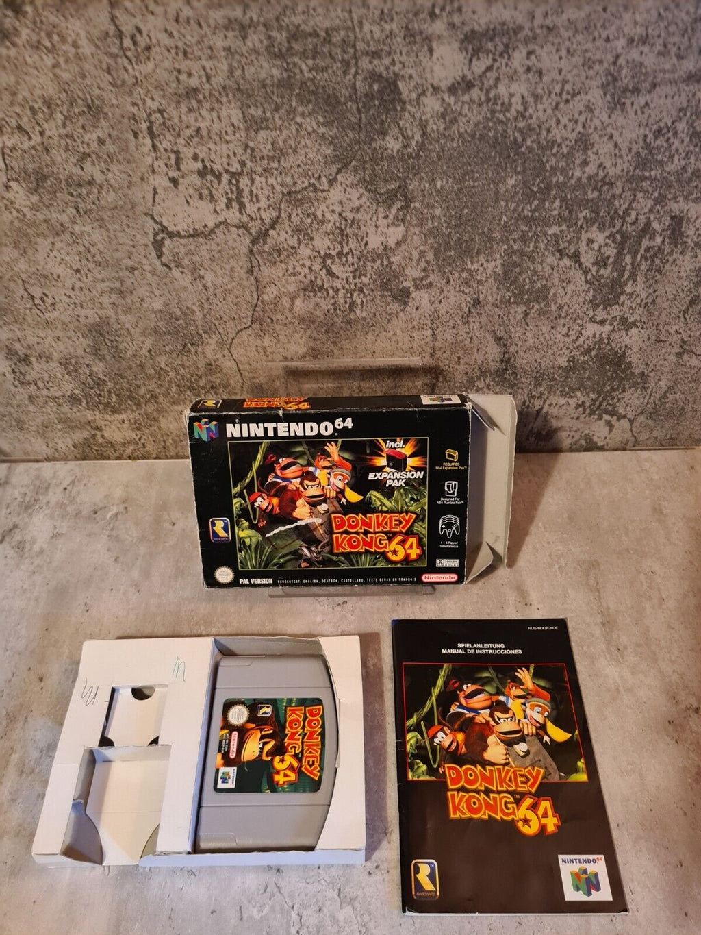 N64 Nintendo 64 Donkey Kong 64 mit OVP und Anleitung EUR - T-Retro-Games 