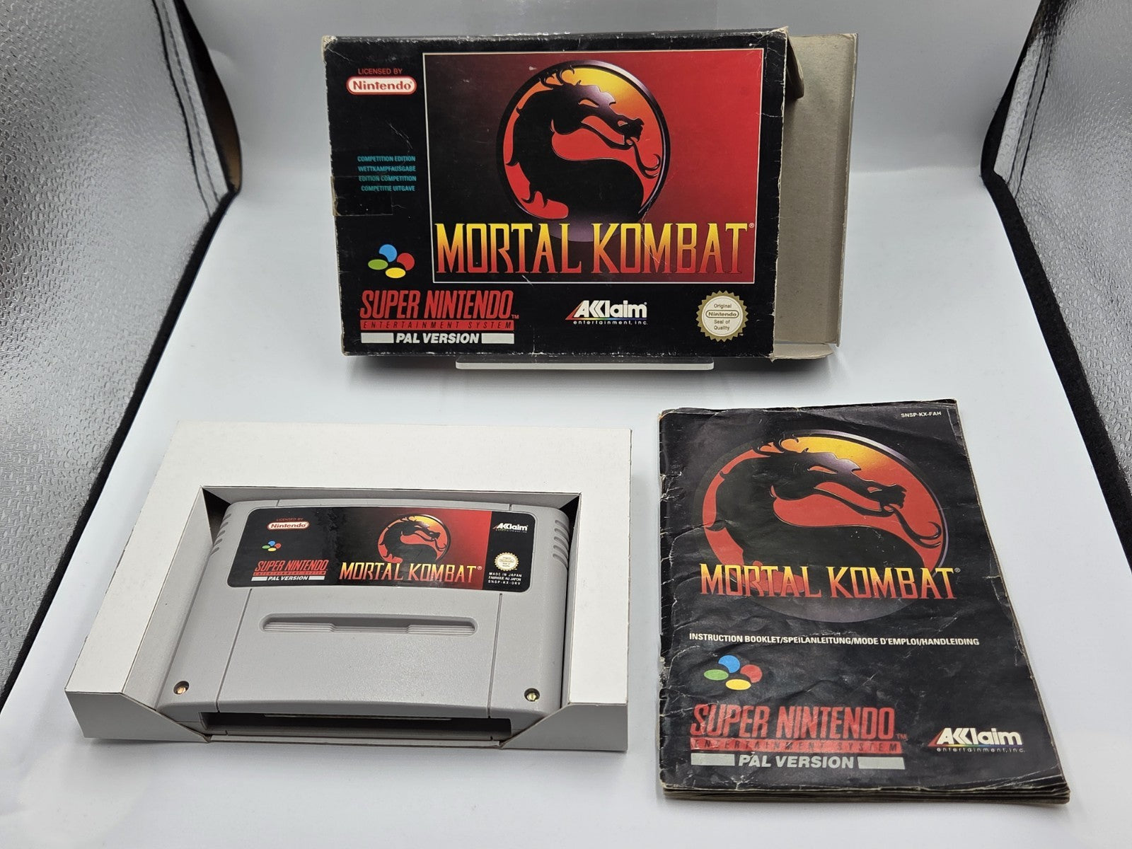 SNES Super Nintendo Mortal Kombat mit OVP und Anleitung EUR - T-Retro-Games 