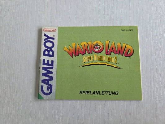 Game Boy Classic Wario Land Super Mario Land 3 Spielanleitung NOE