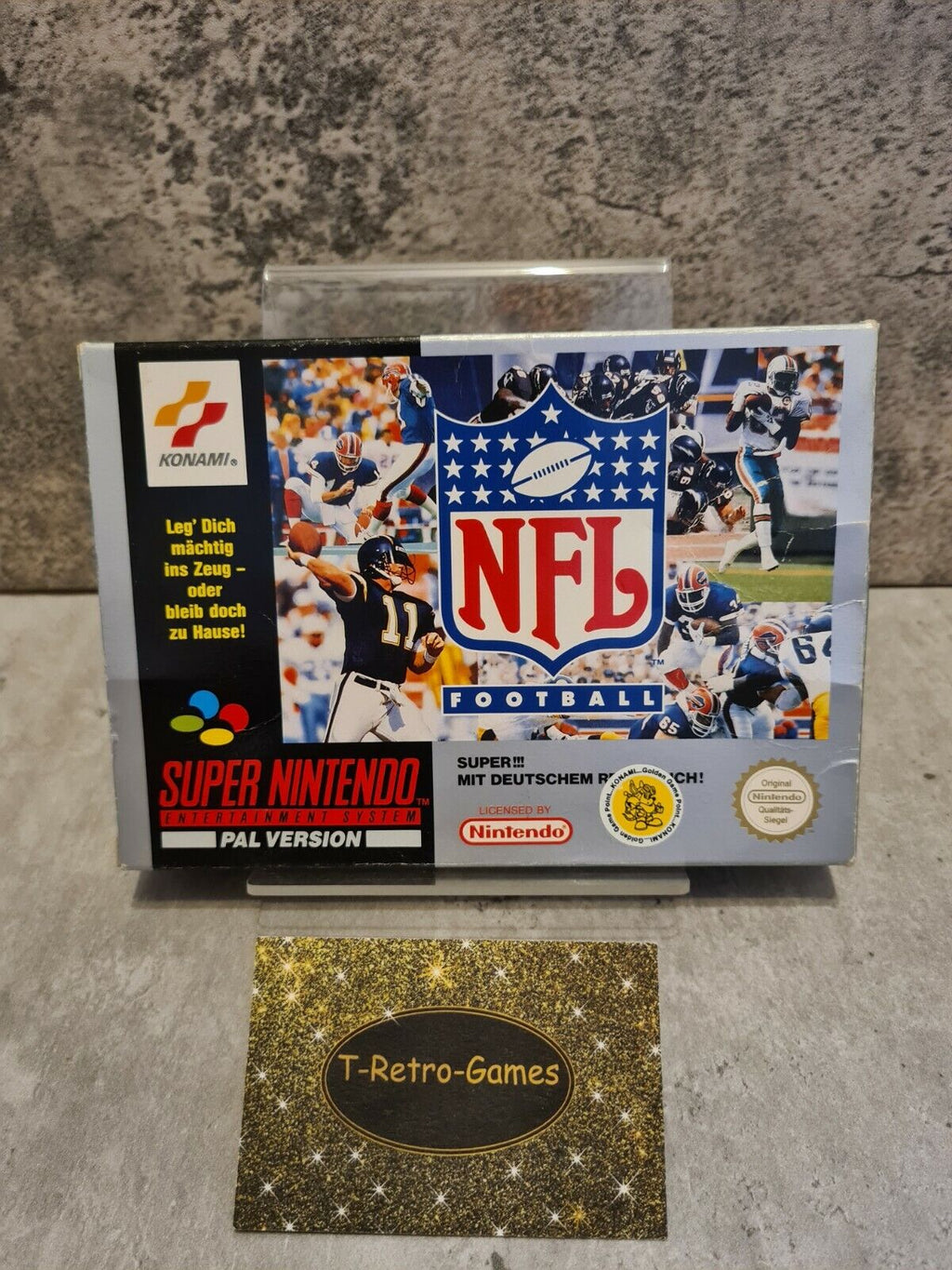 SNES Super Nintendo NFL Football mit OVP und Anleitung + Playbook NOE - T-Retro-Games 
