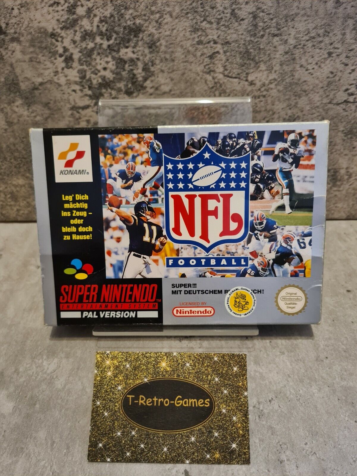 SNES Super Nintendo NFL Football mit OVP und Anleitung + Playbook NOE - T-Retro-Games 
