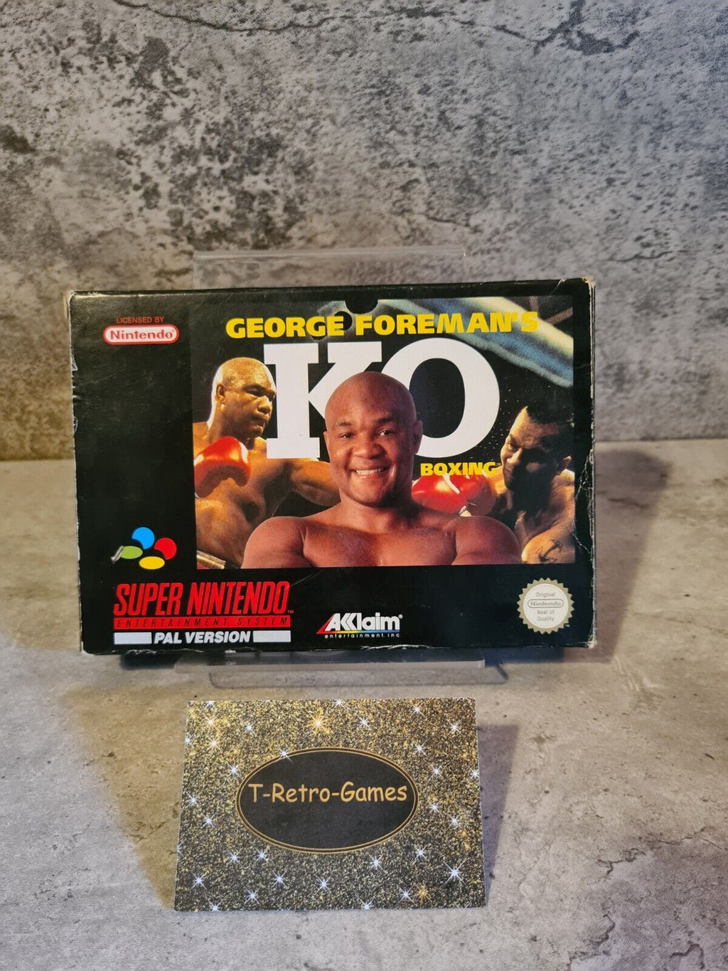 SNES Super Nintendo George Foreman's KO Boxing mit OVP und Anleitung NOE - T-Retro-Games 