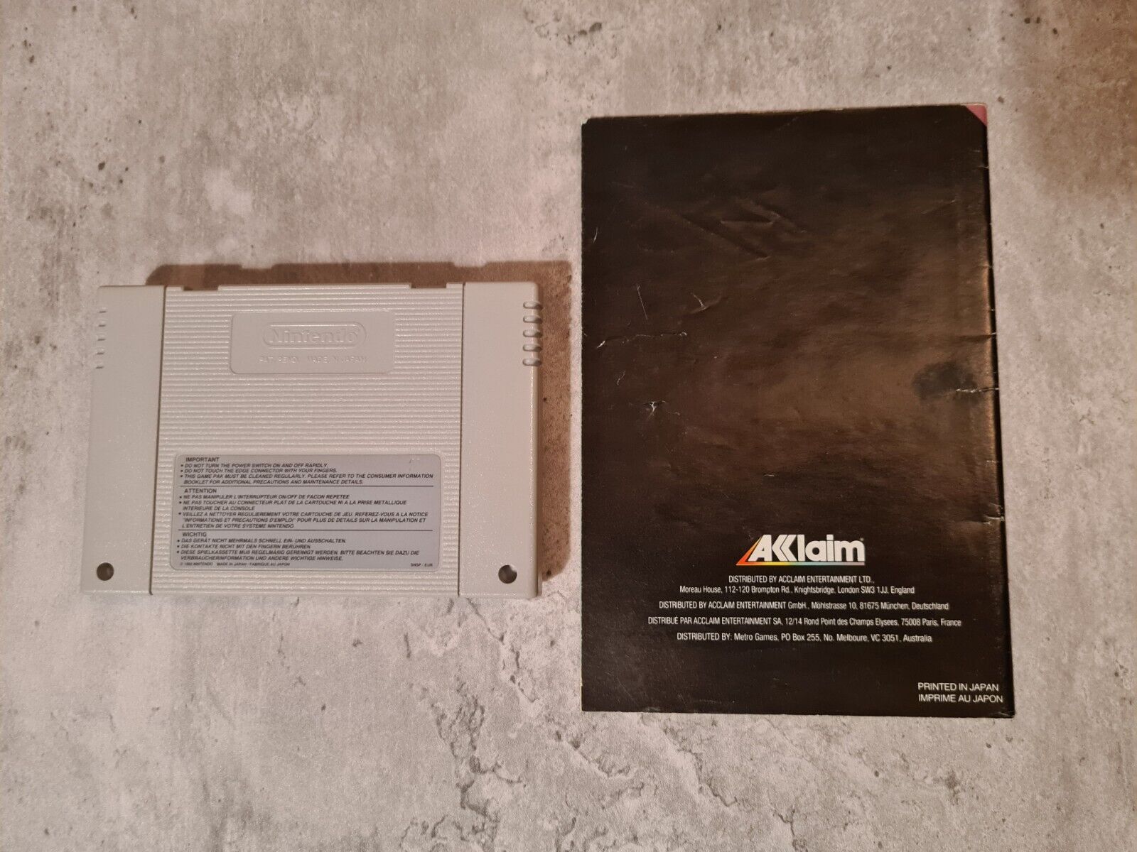 SNES Super Nintendo Virtual Bart mit OVP und Anleitung EUR - T-Retro-Games 