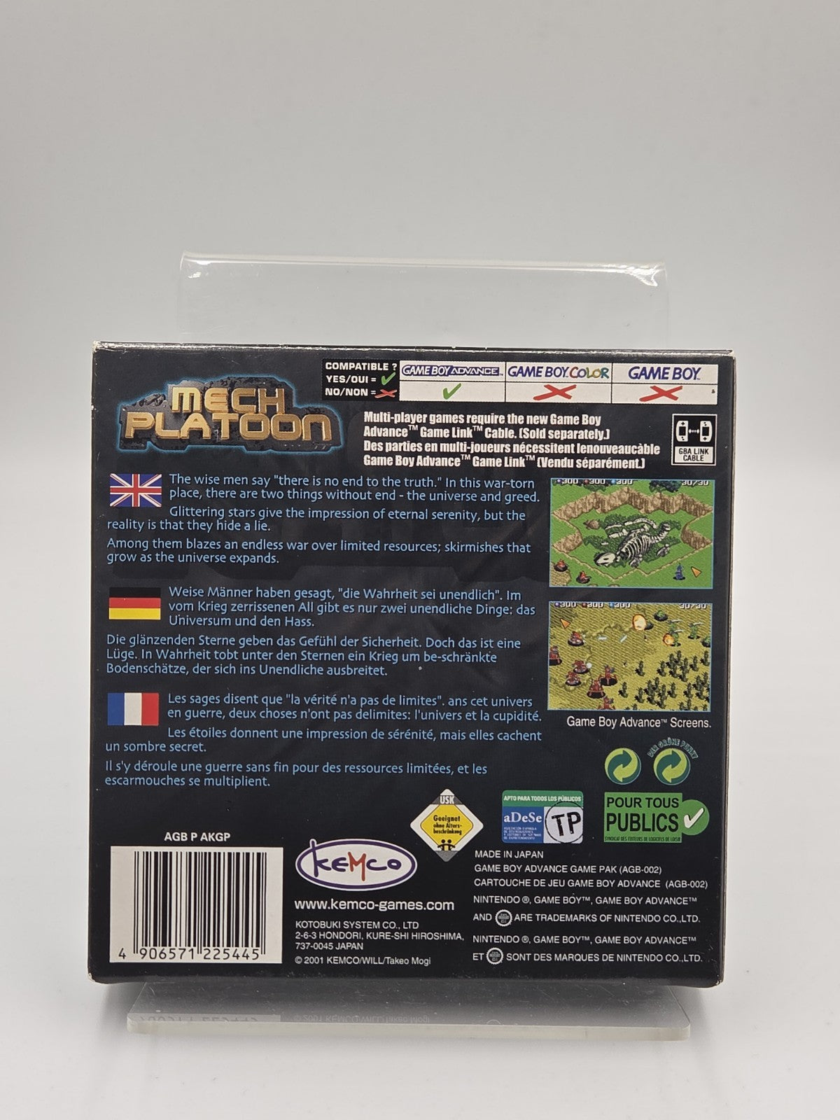 Nintendo Game Boy Advance Spiel Mech Platoon mit OVP und Anleitung EUR